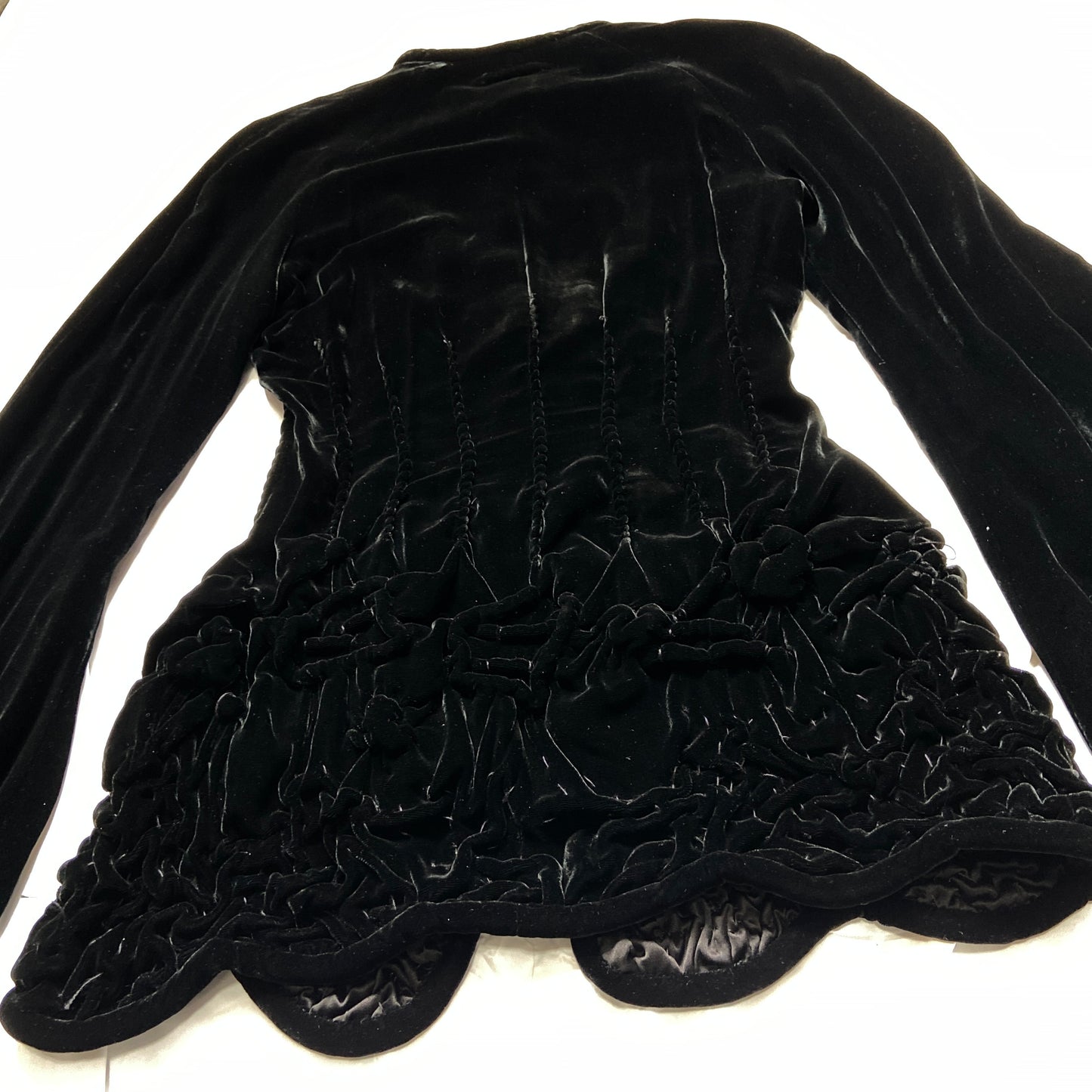 Jean Paul Gaultier Fall 2006 Velvet Crunched Embroidered Jacket 38