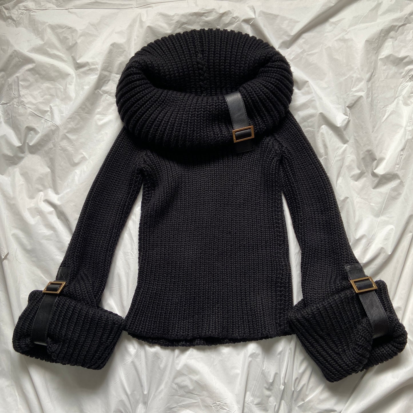 Gucci fall 2003 Tom chunky cropped knit turtleneck sweater