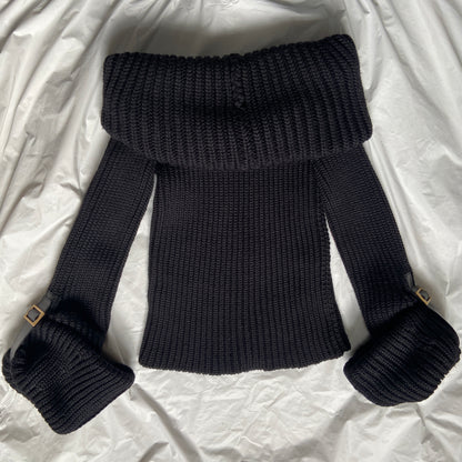 Gucci fall 2003 Tom chunky cropped knit turtleneck sweater