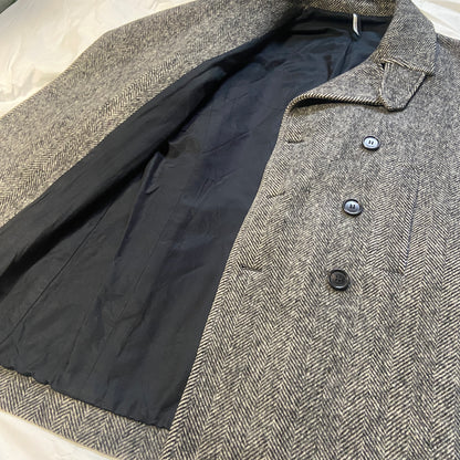 Dior homme grey wool blend military peacoat jacket 46