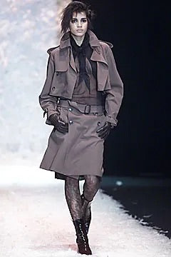 Jean Paul Gaultier Fall 2001 trench coat skirt with long belt