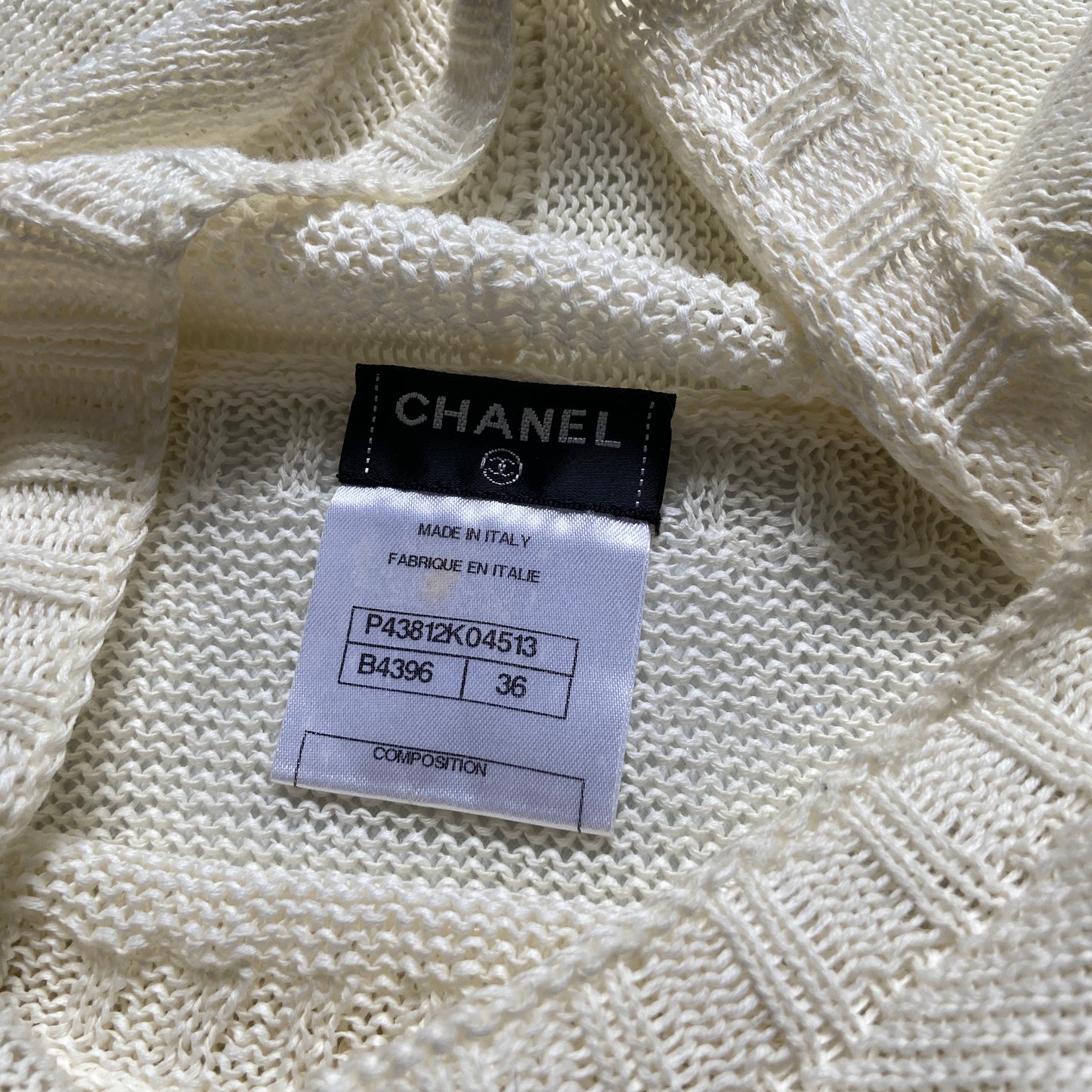 Chanel ss12 Karl square line geometric knit sweater