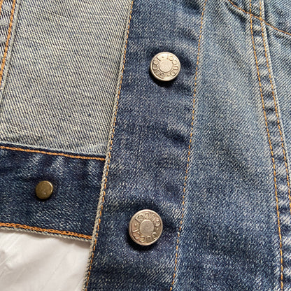 Gucci tom ford 2000 blue cropped denim jacket shirt