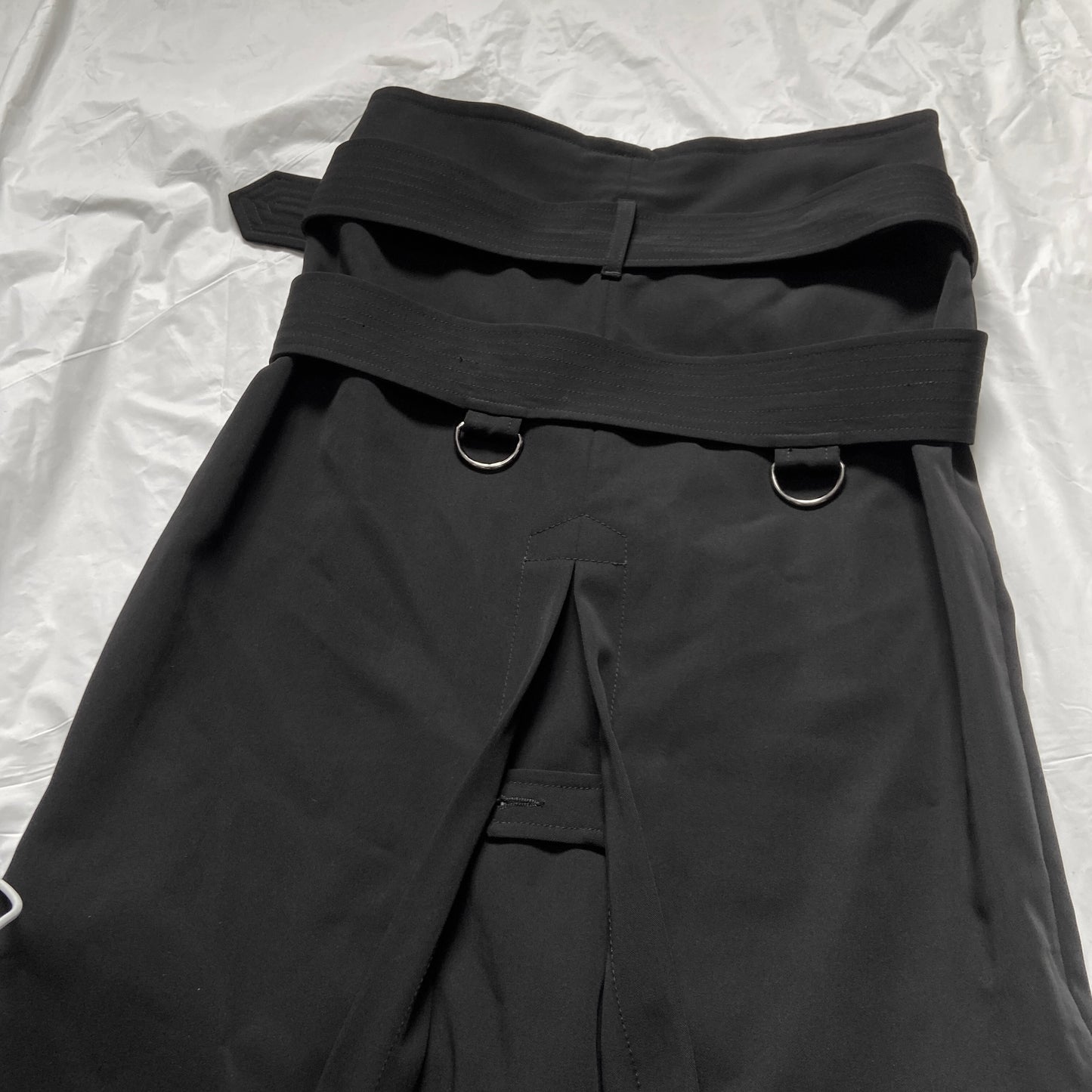 Jean Paul Gaultier Fall 2001 trench coat skirt with long belt