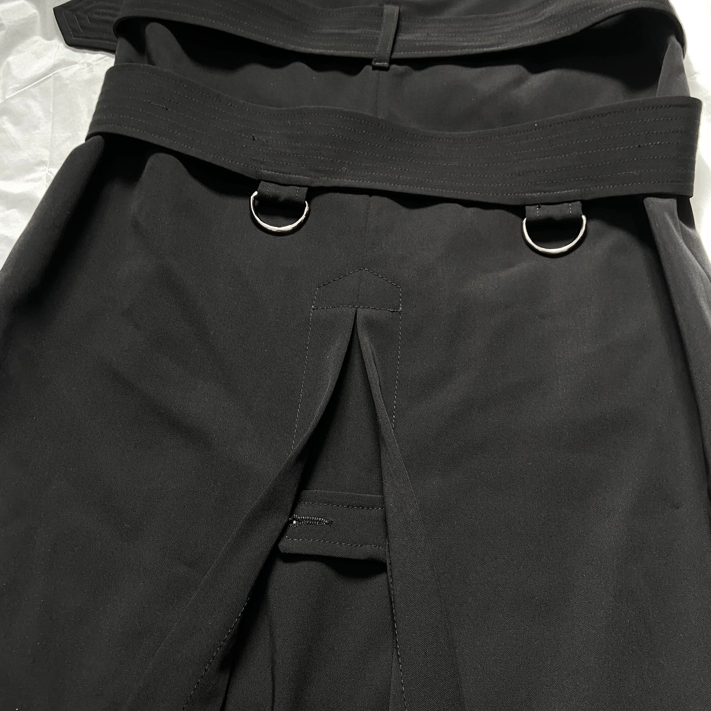 Jean Paul Gaultier Fall 2001 trench coat skirt with long belt