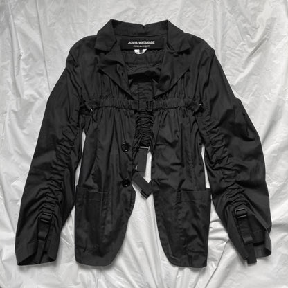 Junya Watanabe 2003 spring black bondage parachute jacket blazer pants set
