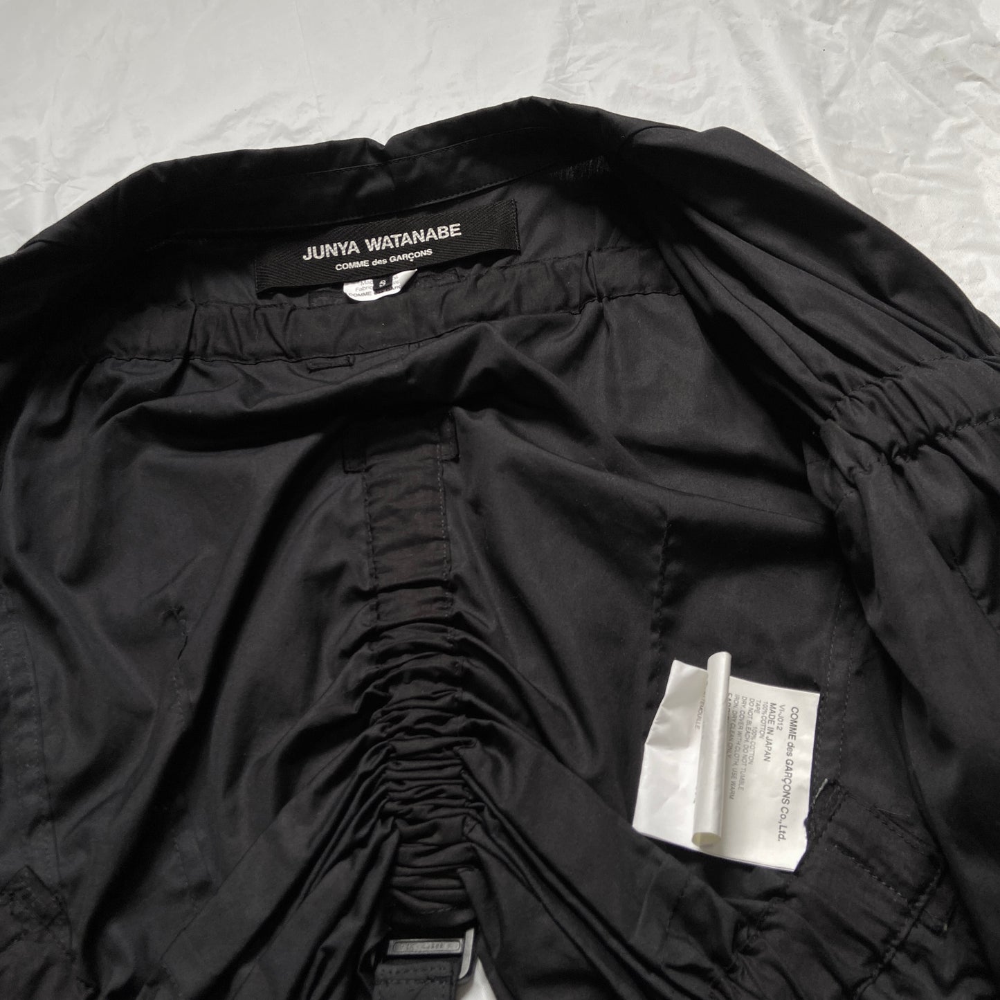 Junya Watanabe 2003 spring black bondage parachute jacket blazer