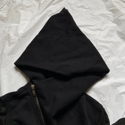 Rick owens drkshdw leather sleeved mountain hoodie jacket S