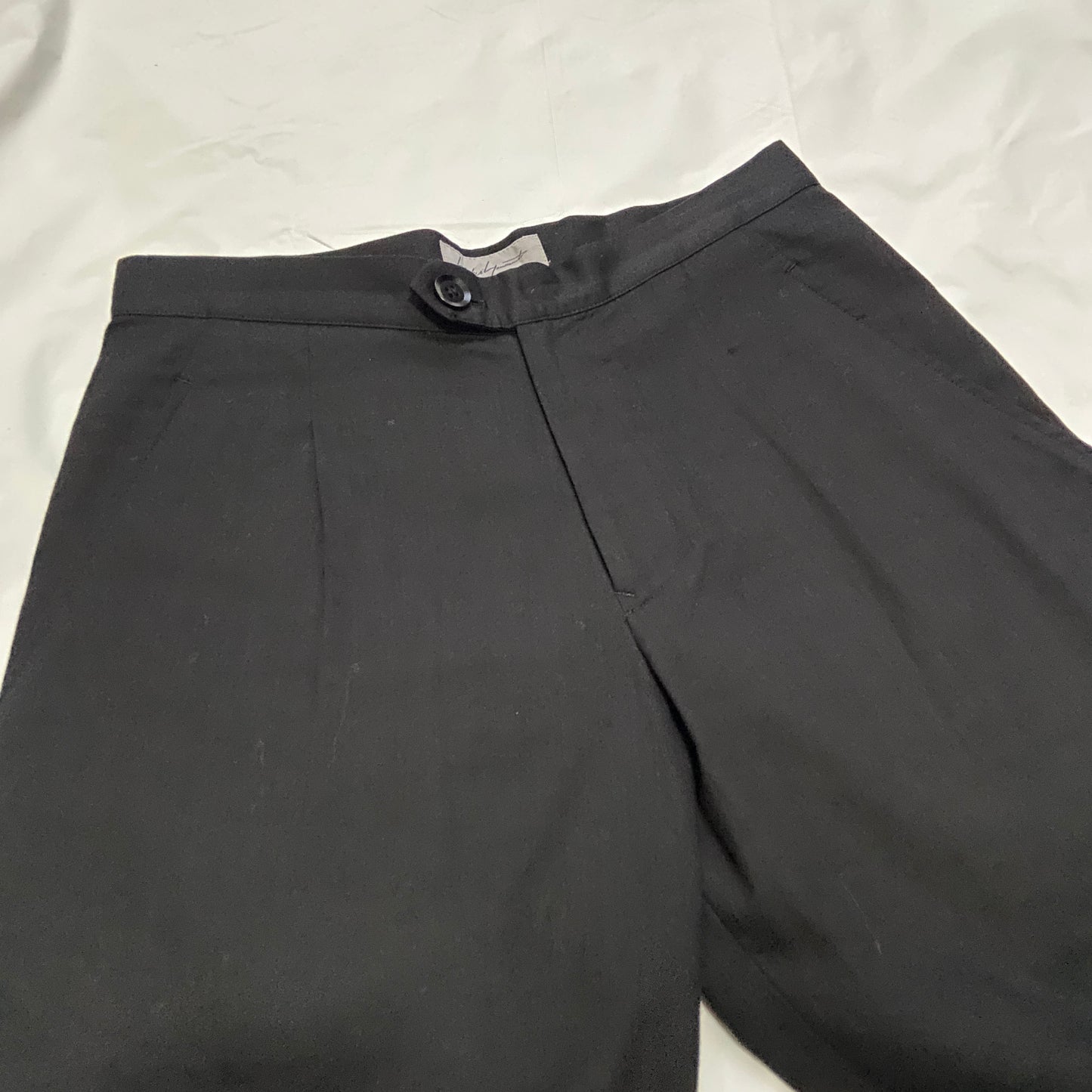 Yohji yamamoto black straight cropped pants 1