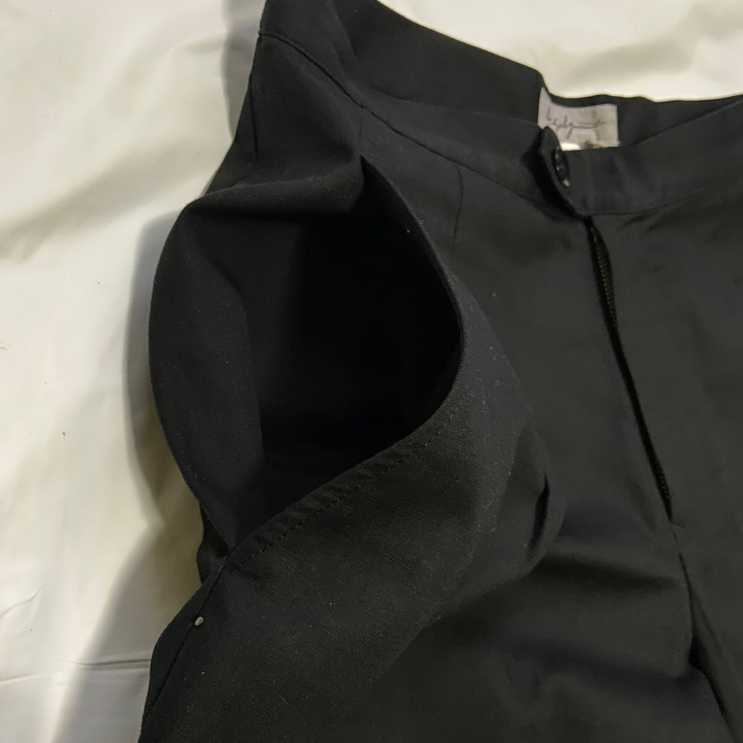 Yohji yamamoto black straight cropped pants 1