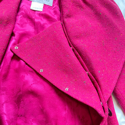 Dior fw1998 galliano pink sprinkle wool blazer coat bar jacket