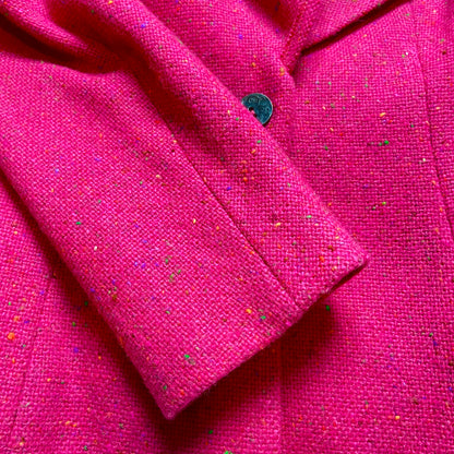 Dior fw1998 galliano pink sprinkle wool blazer coat bar jacket