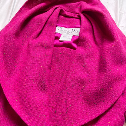 Dior fw1998 galliano pink sprinkle wool blazer coat bar jacket