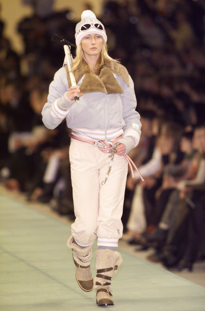 Chanel fall 2001 cropped ski jacket with fur lining 38