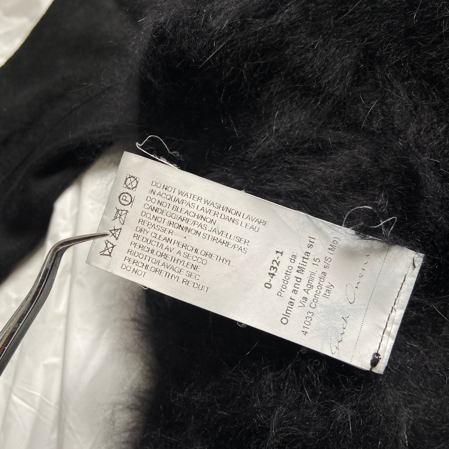 Rick Owens falll 2013 monster alpaca wool hair leather sleeves sweater S