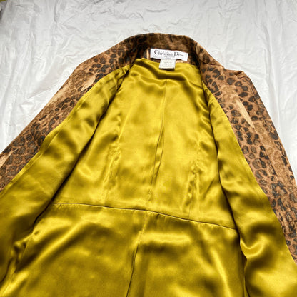 Christian Dior fall 2000 Galliano leopard print denim coat