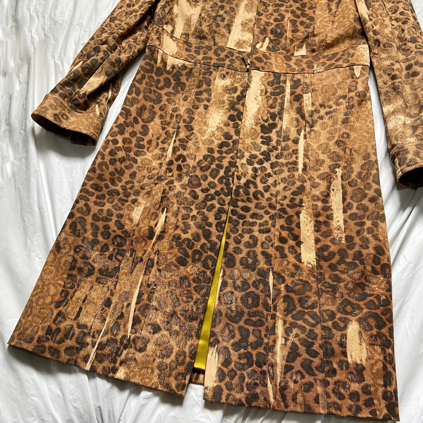 Christian Dior fall 2000 Galliano leopard print denim coat