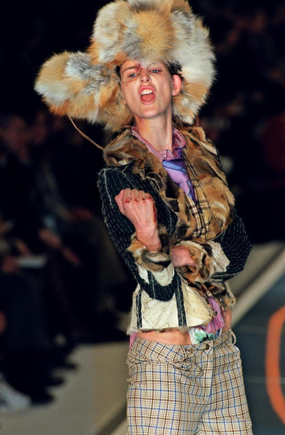 Dior Fall 2001 Fox Fur Artisanal Reversible Jacket Galliano