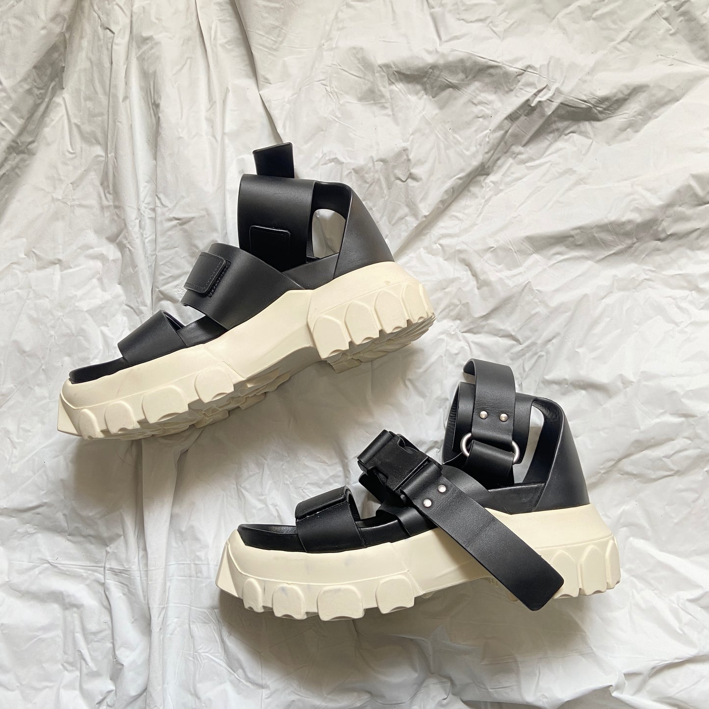 Rick owens ankle strap tractor leather sandals 36