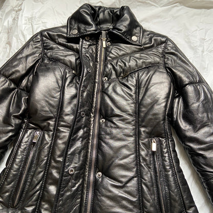 Gucci Fall 1998 Tom Ford Lambskin Leather Quilted Down Puffer Jacket 38