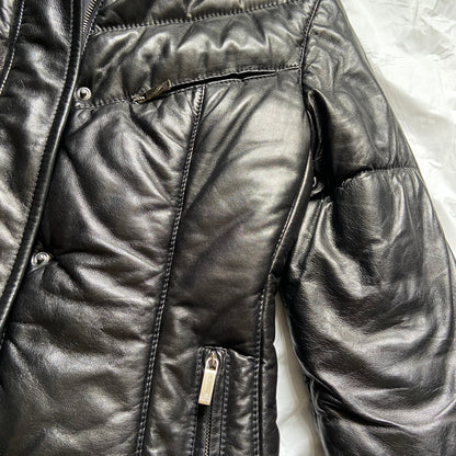 Gucci Fall 1998 Tom Ford Lambskin Leather Quilted Down Puffer Jacket 38