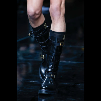 Versace Fall 2013 Bondage Patent Leather Boot 43