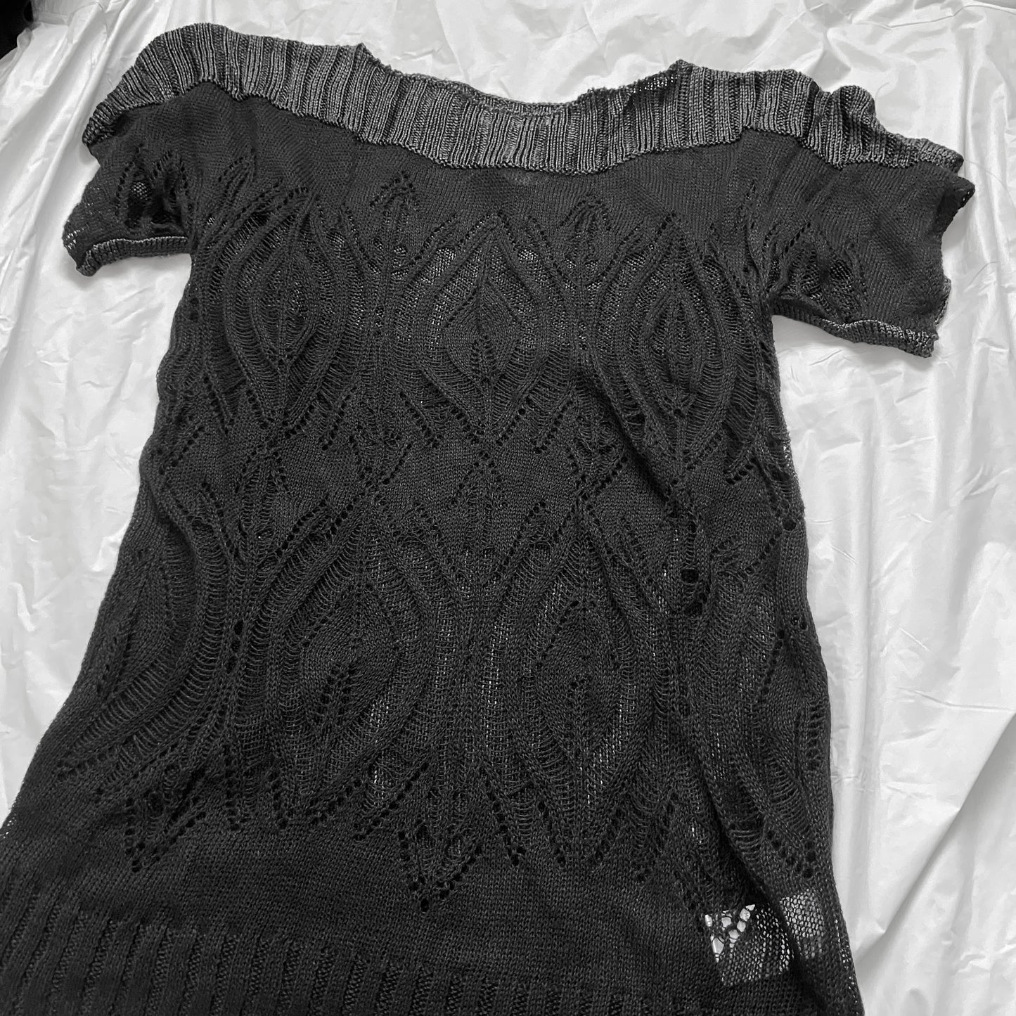 Jean Paul Gaultier open knit mesh tee