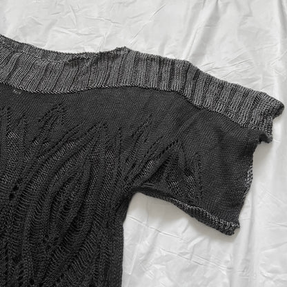 Jean Paul Gaultier open knit mesh tee