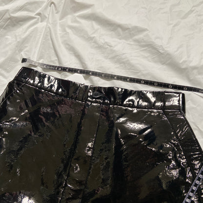 Junya Watanabe spring 2015 geometric flat faux leather shorts