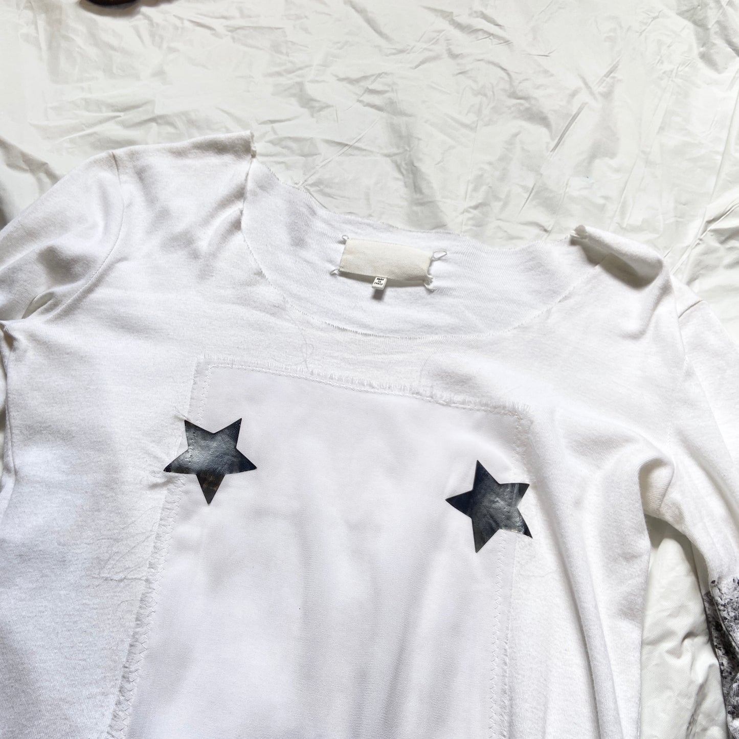 Maison Margiela 16fw Artisanal star cotton silk tattoo top XS