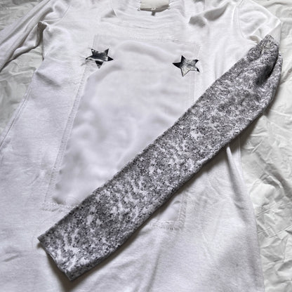 Maison Margiela 16fw Artisanal star cotton silk tattoo top XS