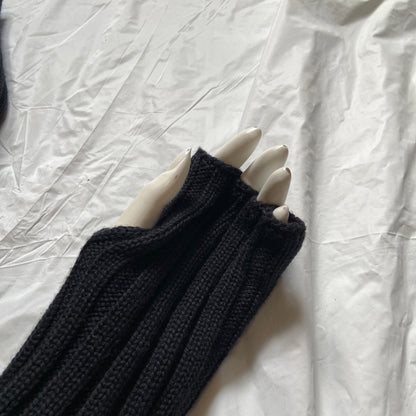 Jean Paul Gaultier fw13 knit arm sleeves warmers OS