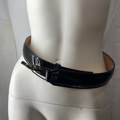 Jean Paul Gaultier lock leather belt 30"