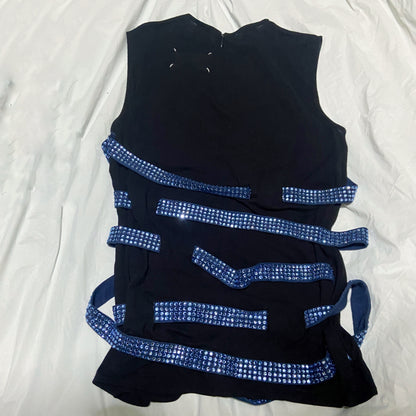 Maison Martin Margiela ss09 Swarovski rhinestone bondage strap top