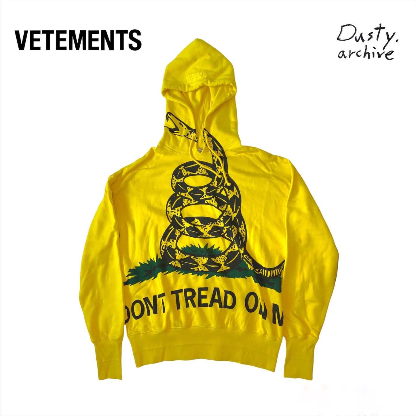 Vetements “ don’t tread on me” snake oversized hoodie XS