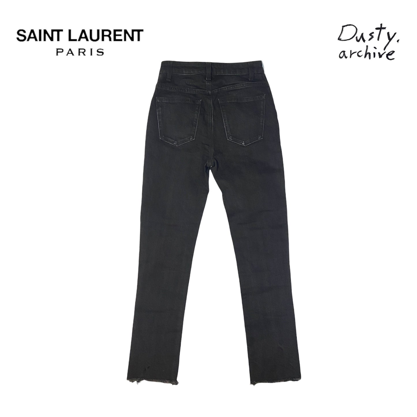 Saint laurent D04 high waist distressed skinny jeans 24