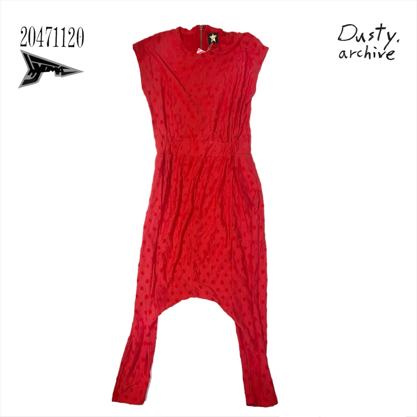 20471120 hyoma red polka jumpsuit S