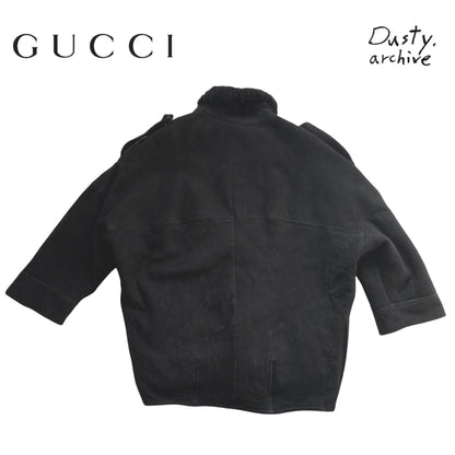 Gucci sheep shearling leather jacket 40