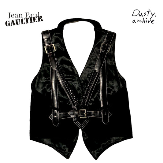 Jean Paul Gaultier Madonna leather bondage waistcoat