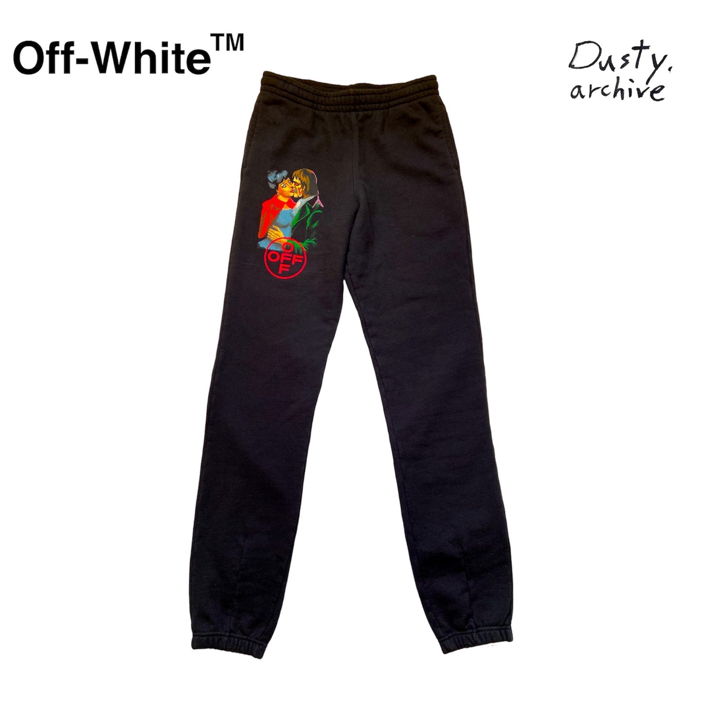 Off white BWNT stacked kiss sweatpants impressionism M