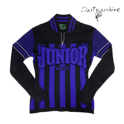 Jean paul gaultier fw92 junior gaultier 3d logo knit sweater