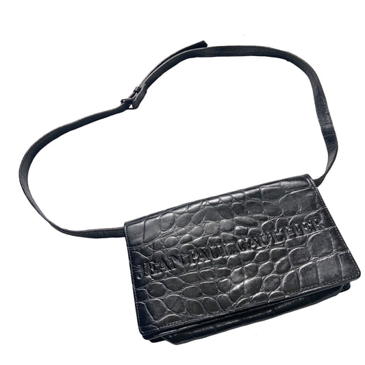 Jean Paul Gaultier crocodile calf leather handbag bag