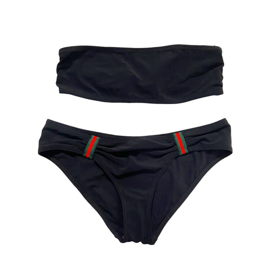 Gucci two piece logo swim suit