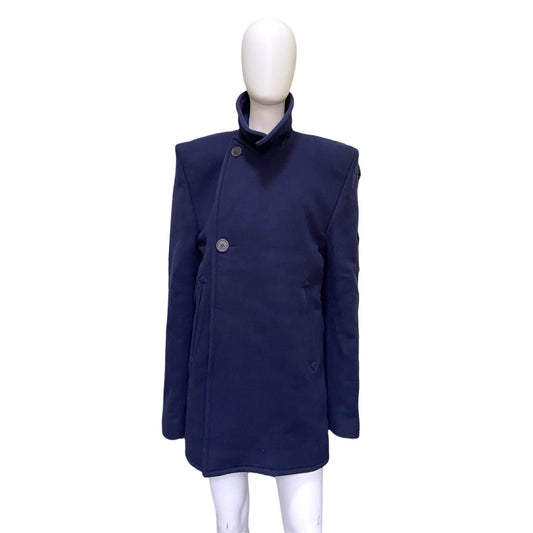 Balenciaga Ss19 runway 80s boxy shoulder camel wool coat jacket 48