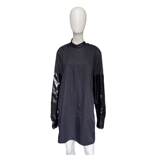 Damir domar black cut sleeve slave collar shirt 48