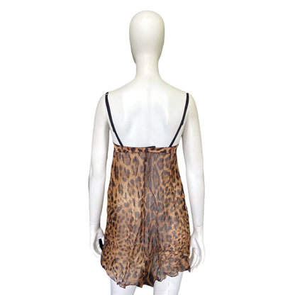 Dolce & Gabbana Y2K leopard print singlet