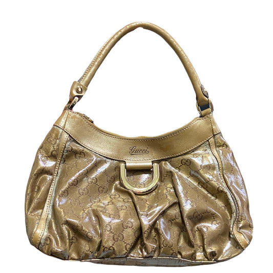 Gucci GG Crystal Abbey D-Ring hobo Shoulder Bag Brown