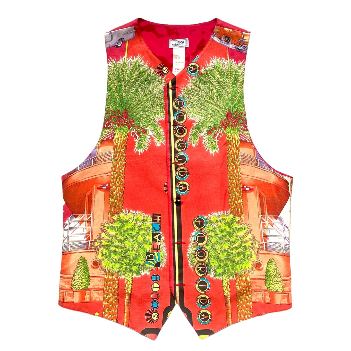 Gianni versace 1993 Miami Tropical South Beach vest