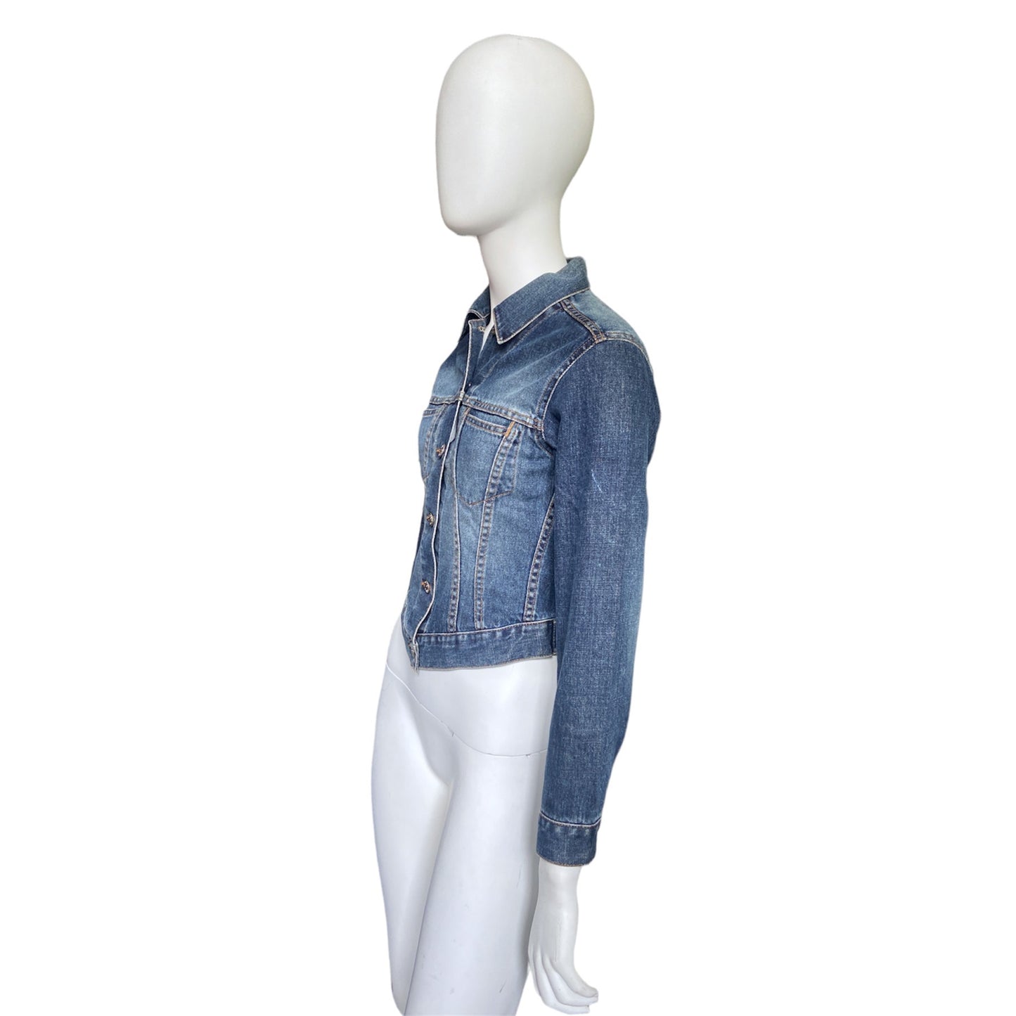 Gucci tom ford 2000 blue cropped denim jacket shirt