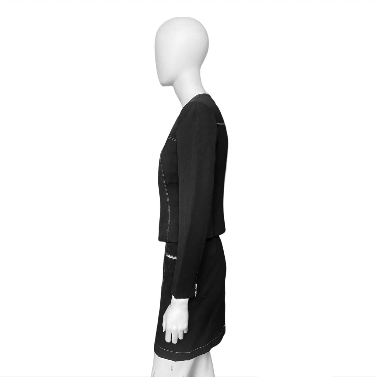 Gianni Versace Couture suit round collar jacket with skirt set